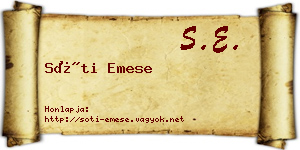 Sóti Emese névjegykártya